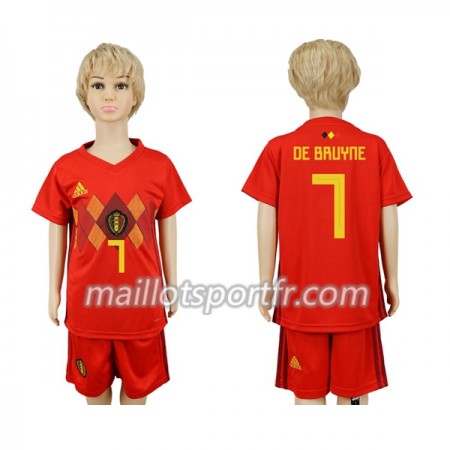 Maillot de Foot Belgique De Bruyne 7 Enfant Domicile Coupe du monde 2018